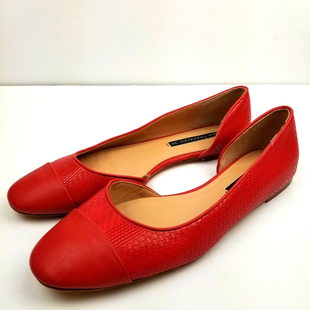 Zara Trafaluc Red Flats